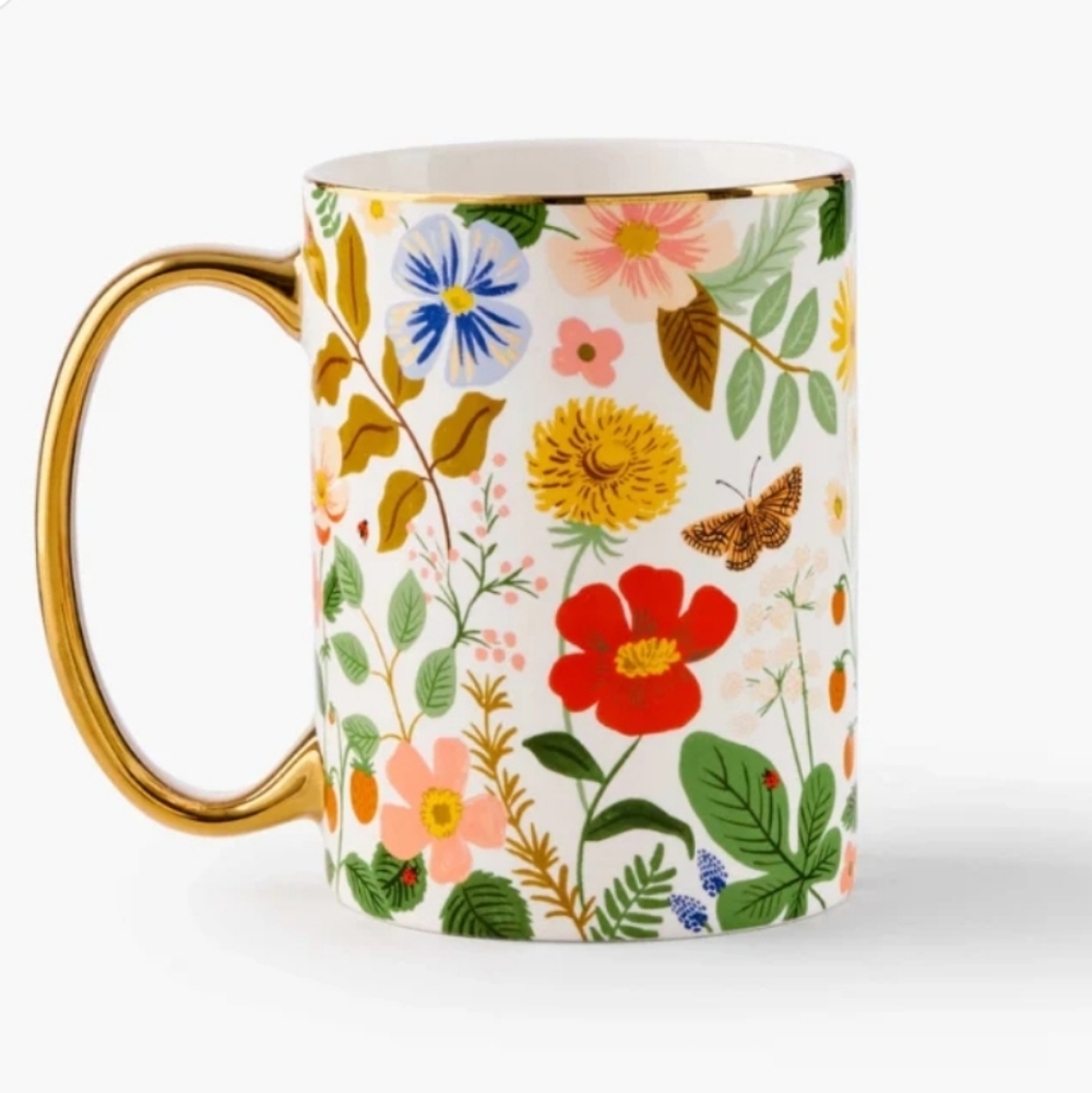 NWT Rifle Paper Co. Strawberry Fields Mug